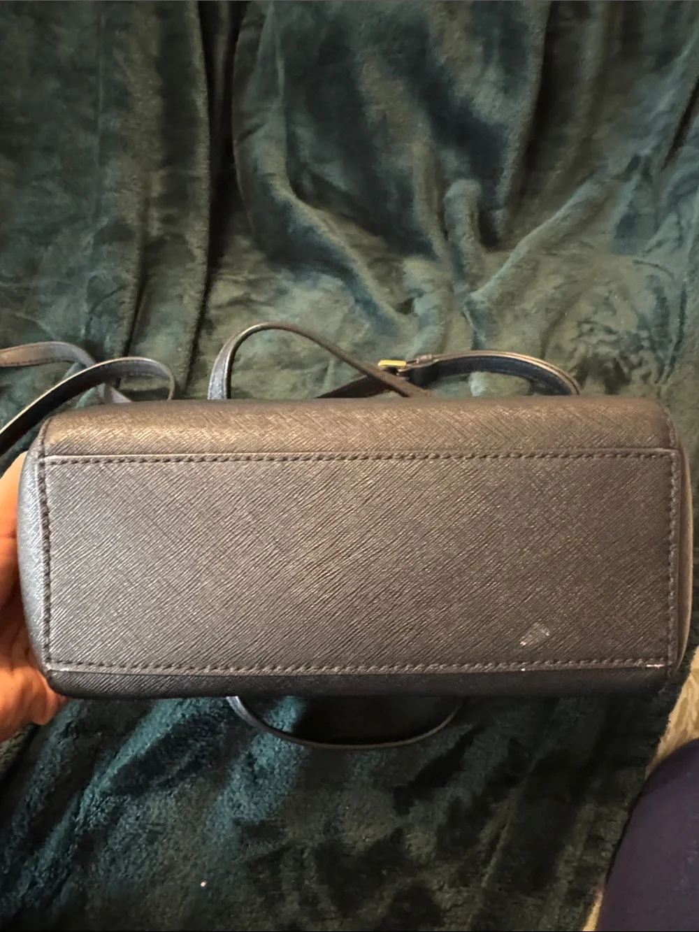 Tory Burch Black Mini Satchel with Gold Hardware